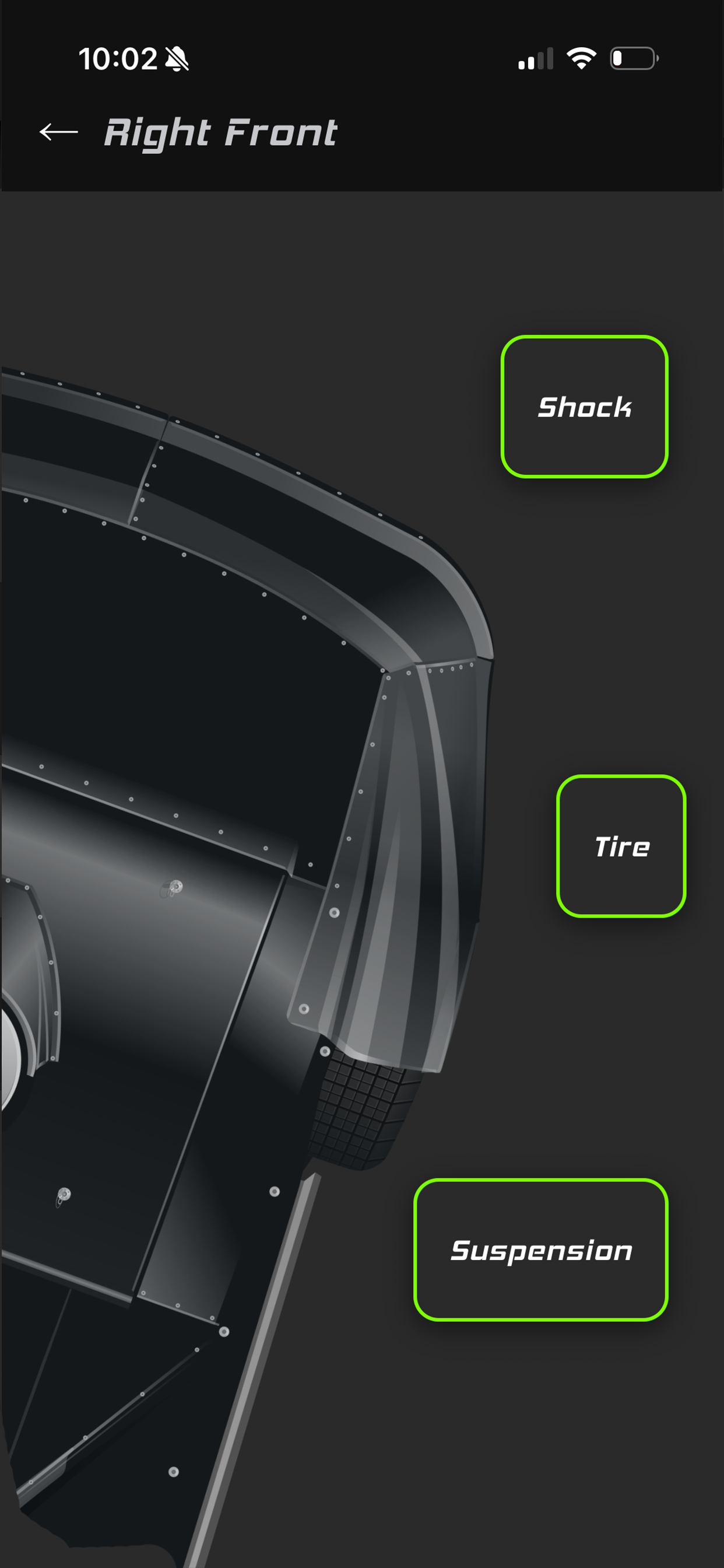 RaceReady screen two